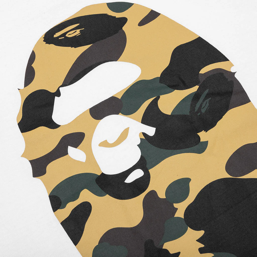 1st Camo By Bathing Ape Tee - White/Yellow - Image 3