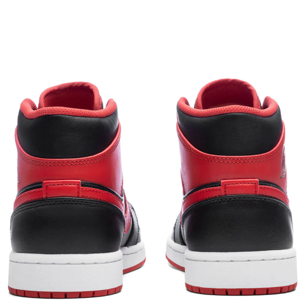 Air Jordan 1 Mid - Black/Fire Red/White - Image 4