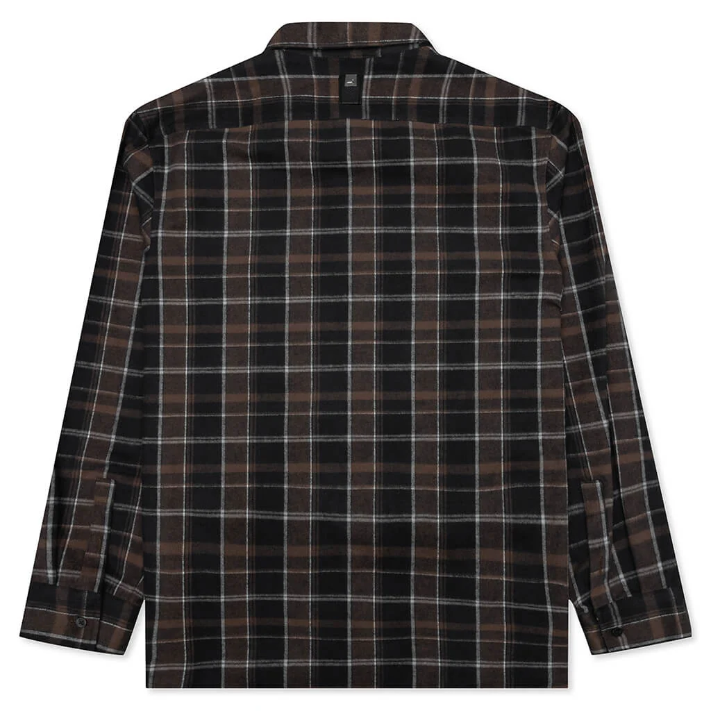 Plaid Logo Shirt - Brown/Black - Image 2