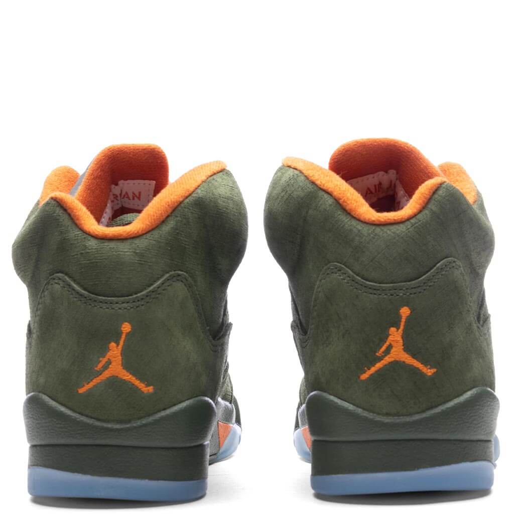 Air Jordan 5 Retro 'Olive' (GS) - Army Olive/Solar Orange - Image 4