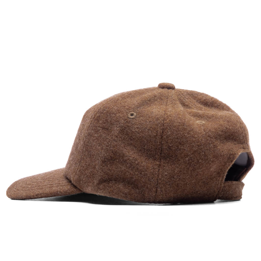 6 Panel Wool Cap - Brown - Image 4