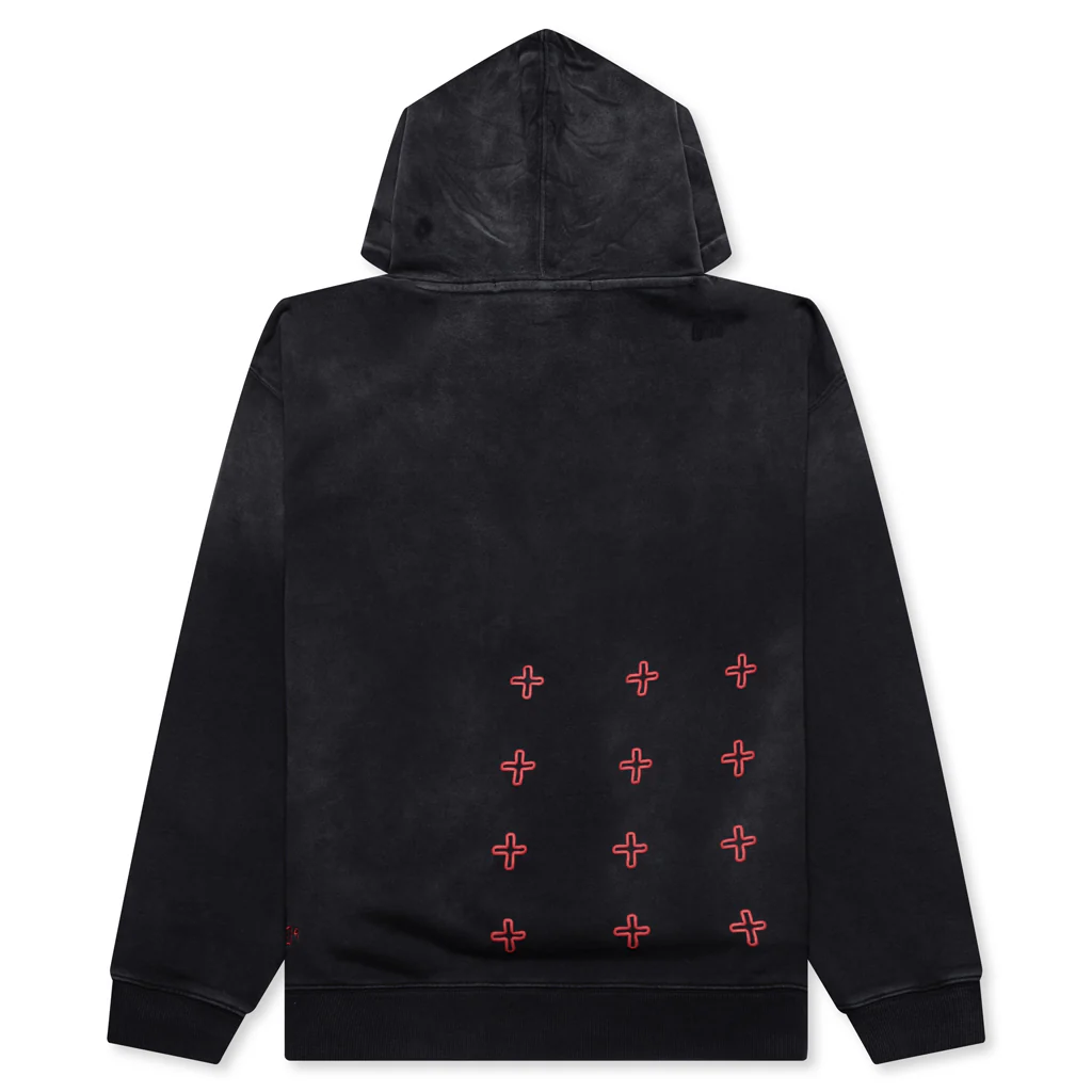 999 Juice Wrld Biggie Hoodie - Jet Black Fade - Image 2