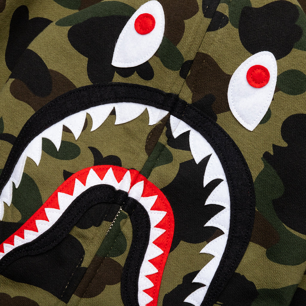 1st Camo 2nd Shark Full Zip Hoodie - Green - Image 3