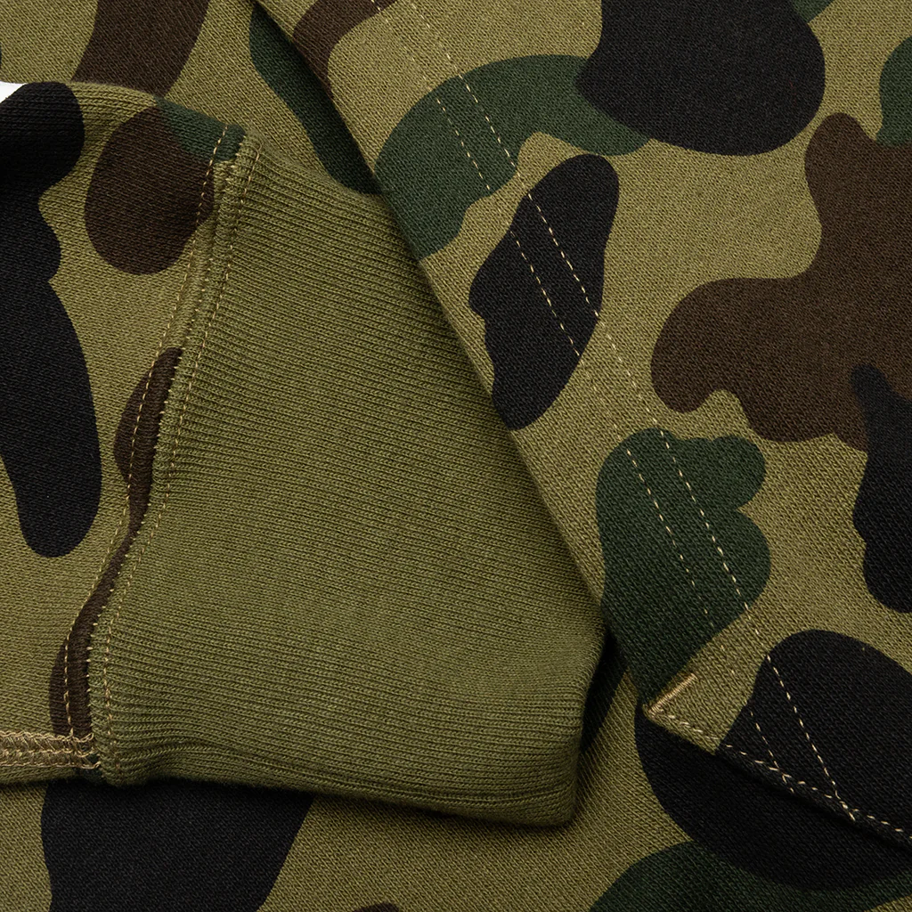 1st Camo 2nd Shark Full Zip Hoodie - Green - Image 4