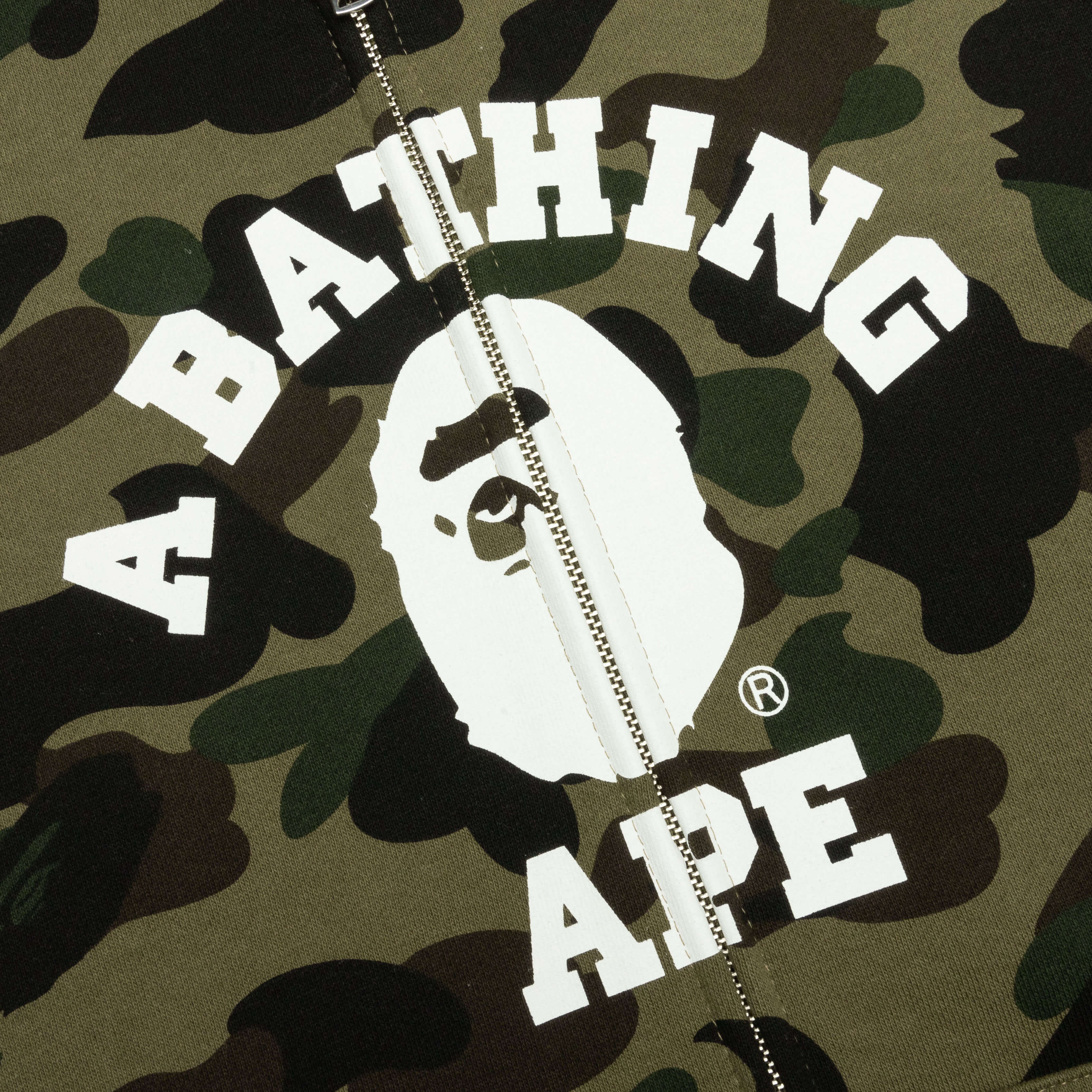 1st Camo Crazy College Full Zip Hoodie - Green - Image 4
