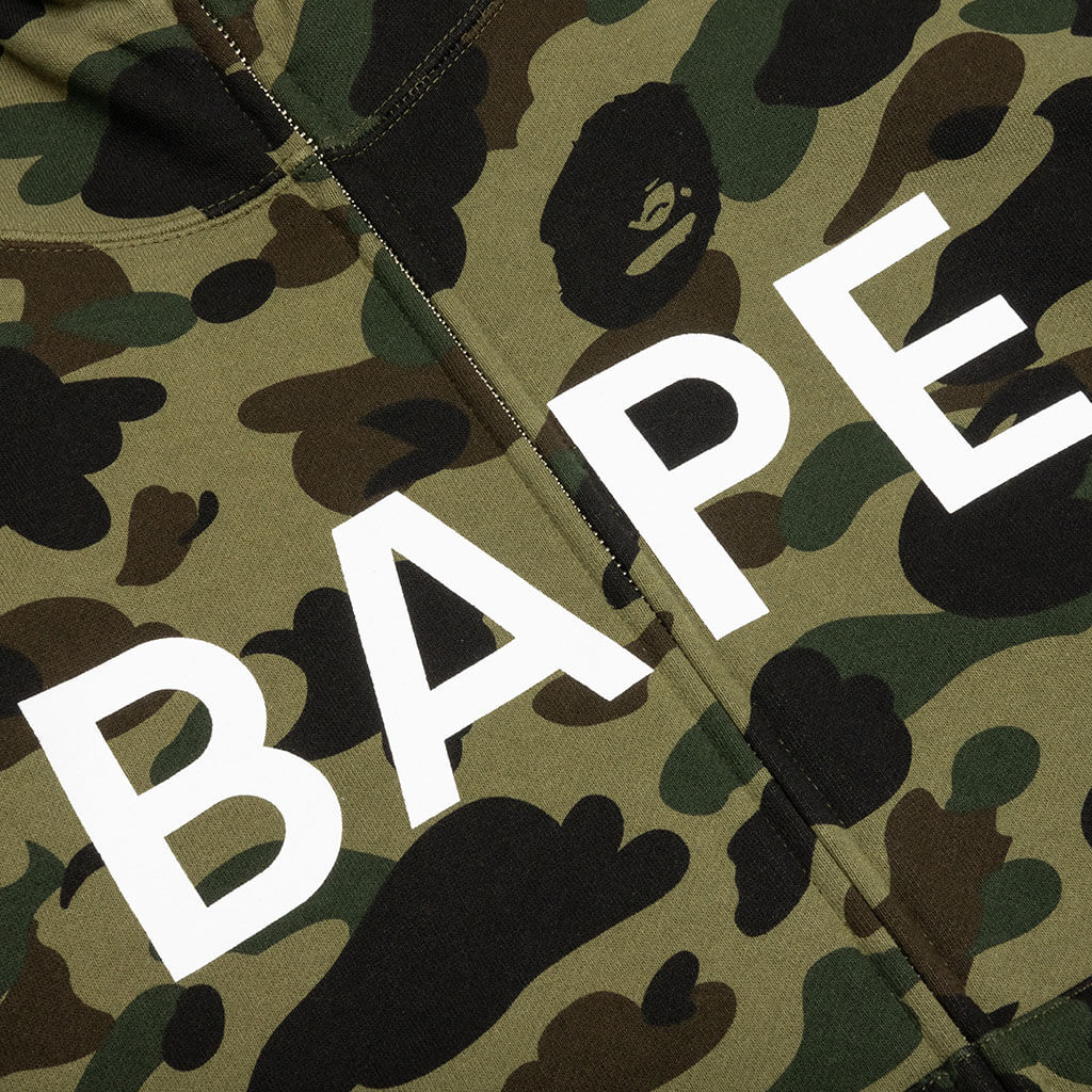 1st Camo Full Zip Hoodie - Green - Image 4