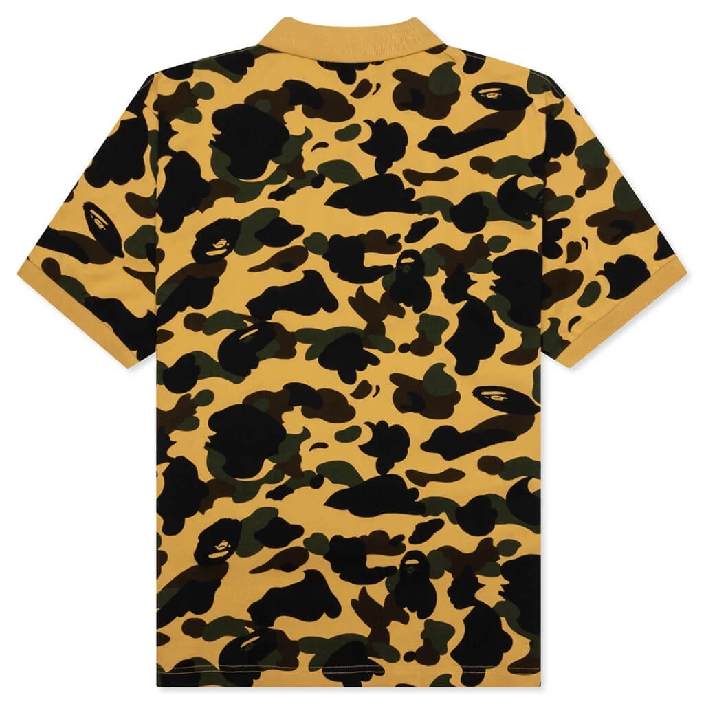 1st Camo One Point Relaxed Fit Polo - Yellow - Image 2