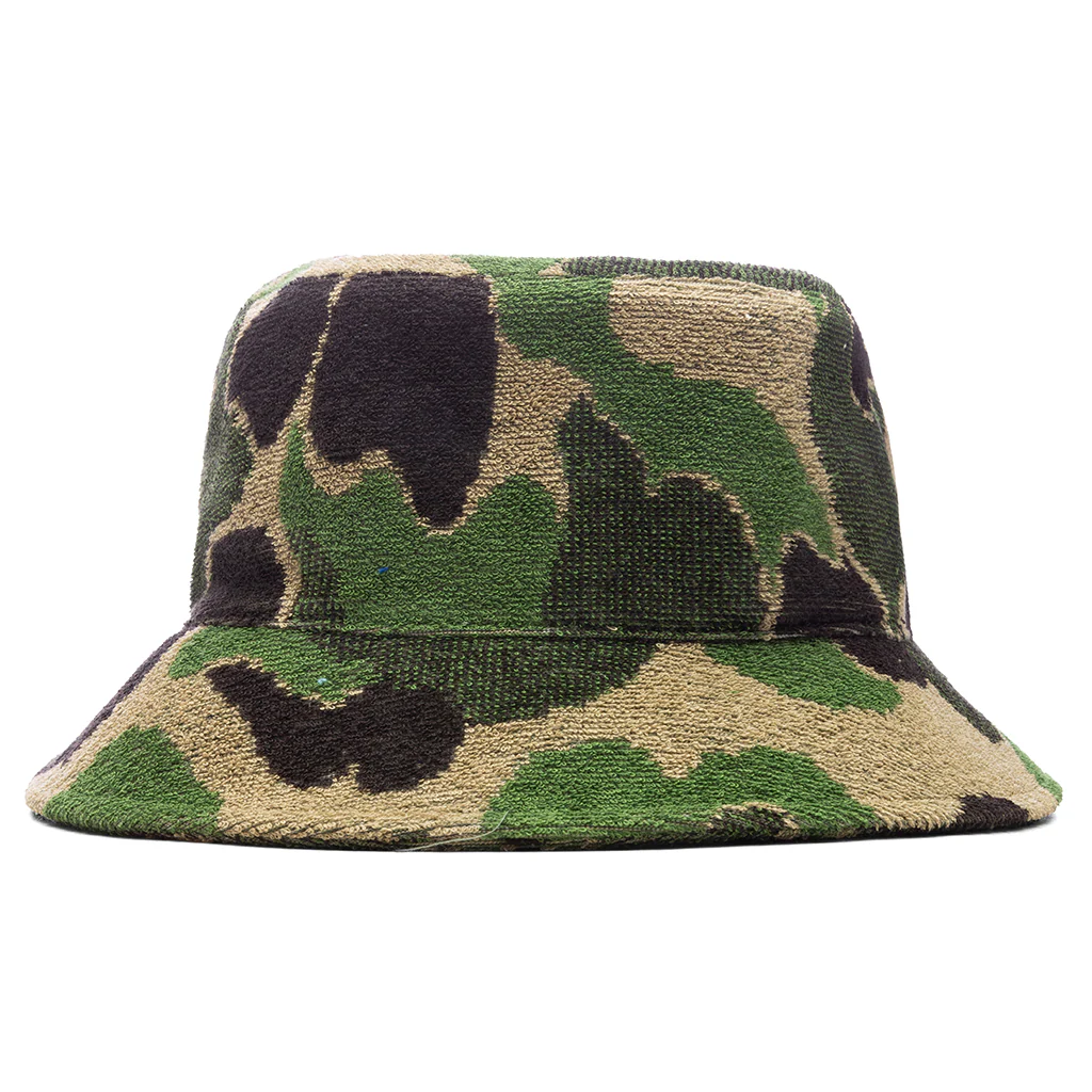 ABC Camo Pile Jacquard Bucket Hat - Green - Image 3