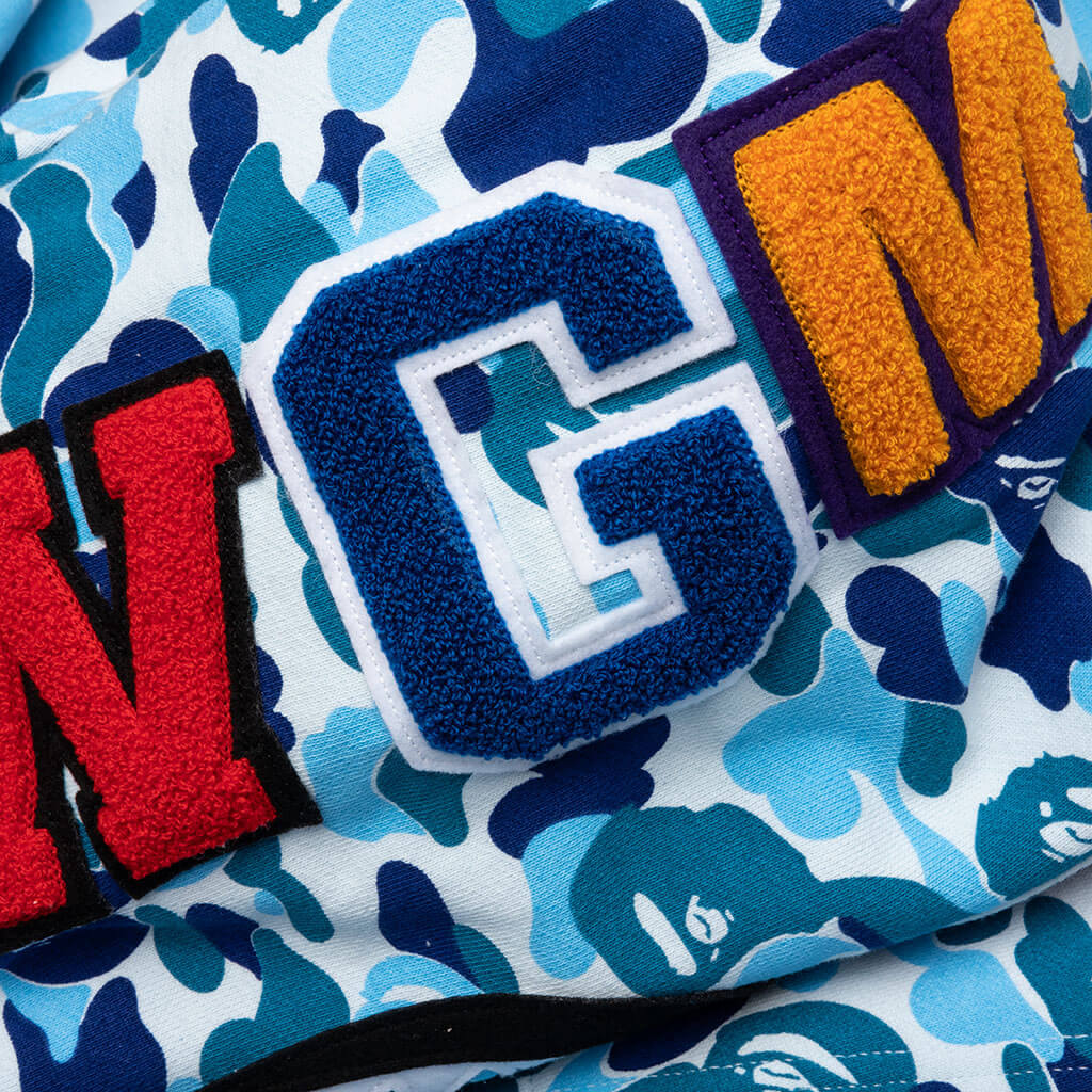 Abc Camo Shark Full Zip Hoodie - Blue - Image 5