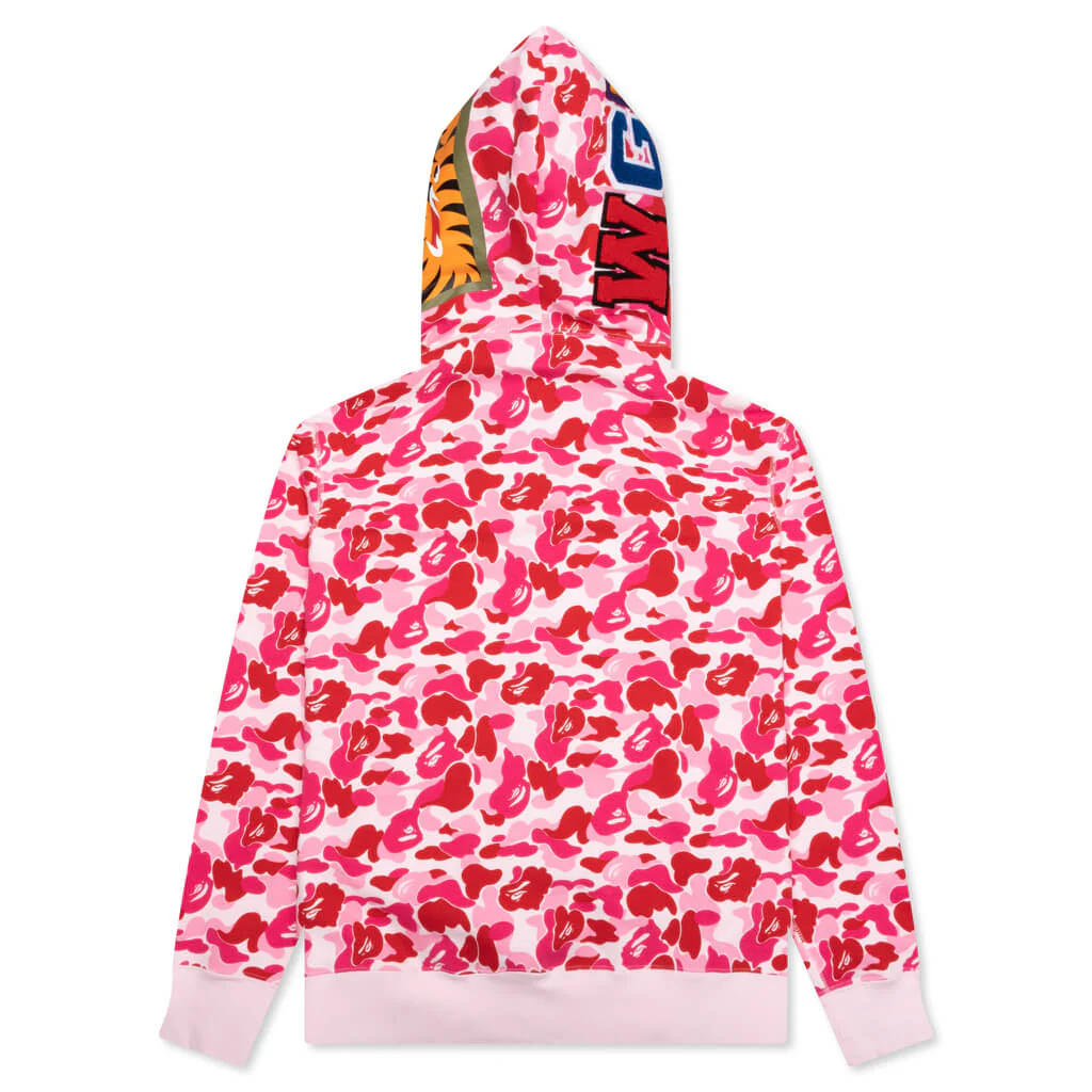 Abc Camo Shark Full Zip Hoodie - Pink - Image 2