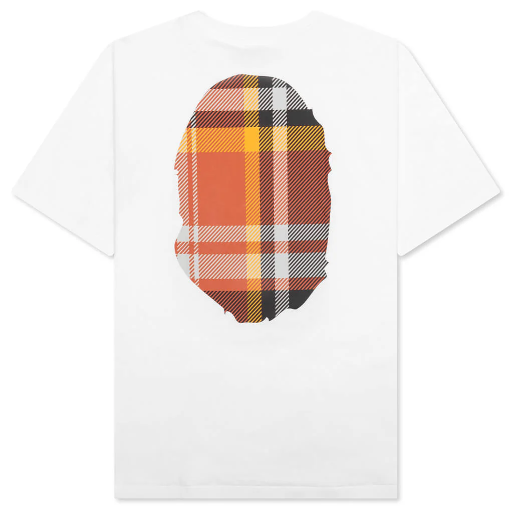 Bape Check Big Ape Head Tee - White - Image 2