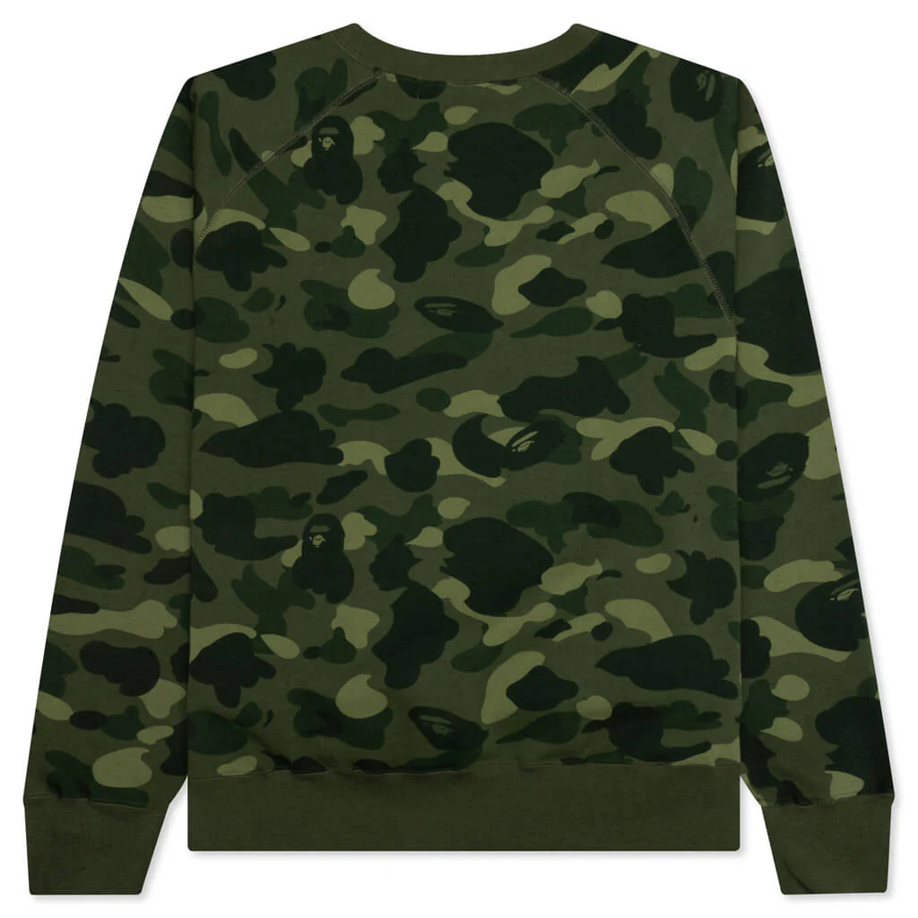 Color Camo Crystal Stone Relaxed Fit Crewneck - Green - Image 2