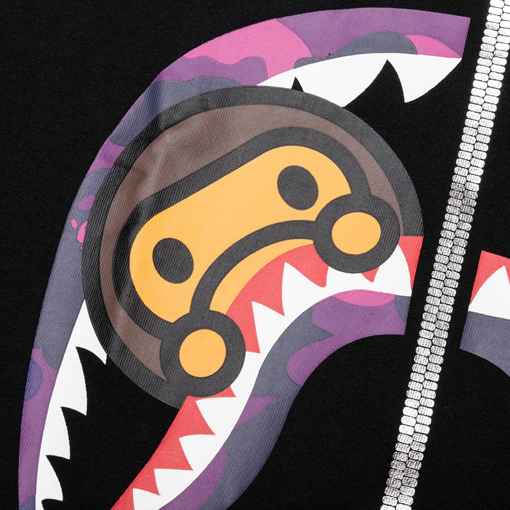Color Camo Milo Shark Tee - Black/Purple - Image 4