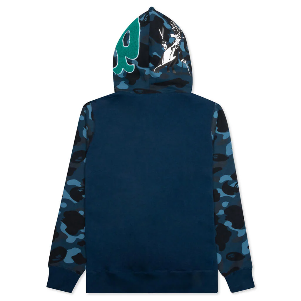 Color Camo Panda Full Zip Hoodie - Navy - Image 2
