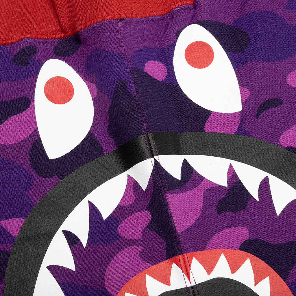 Crazy Camo Shark Sweat Shorts - Purple - Image 3