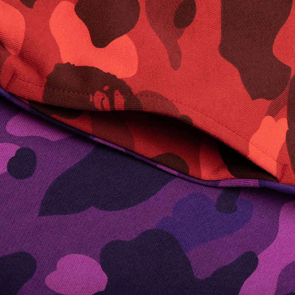 Crazy Camo Shark Sweat Shorts - Red - Image 4