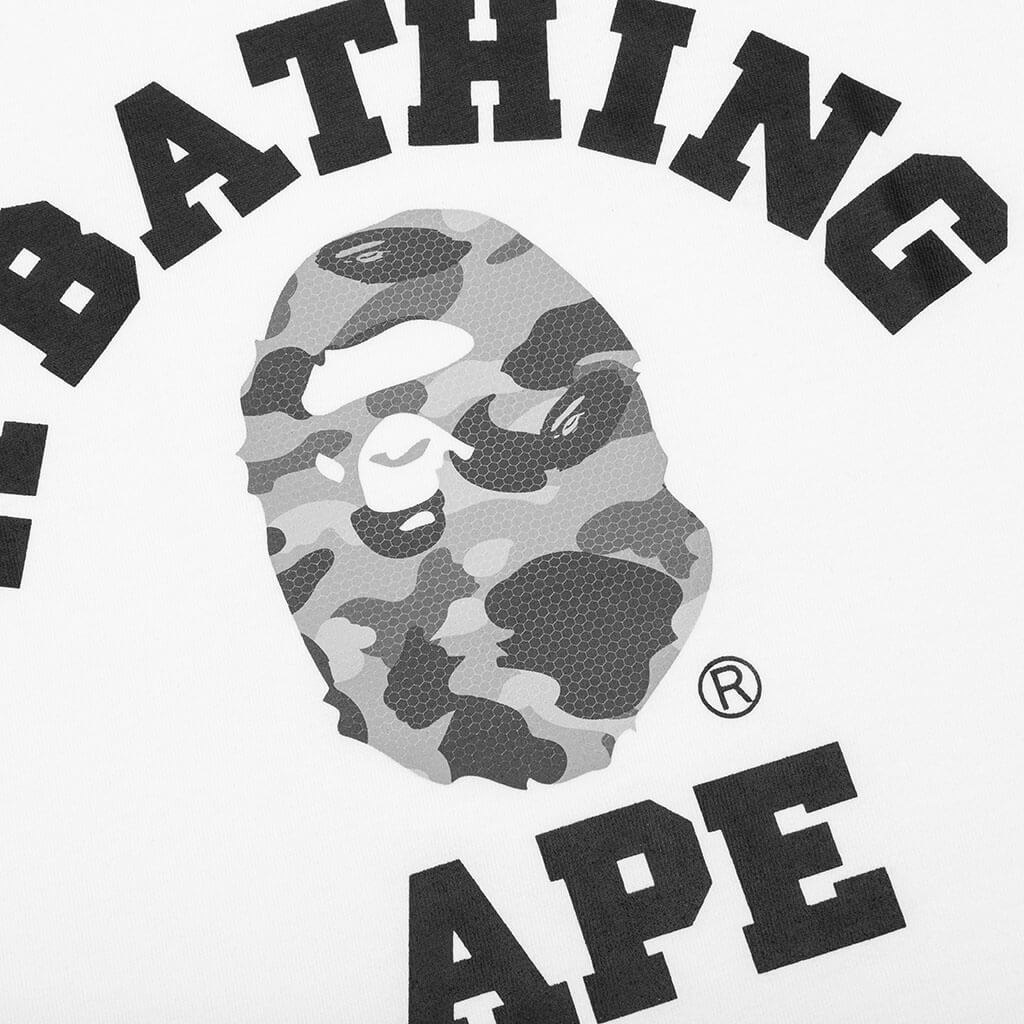 Honeycomb Camo College Tee - White/Grey - Image 3