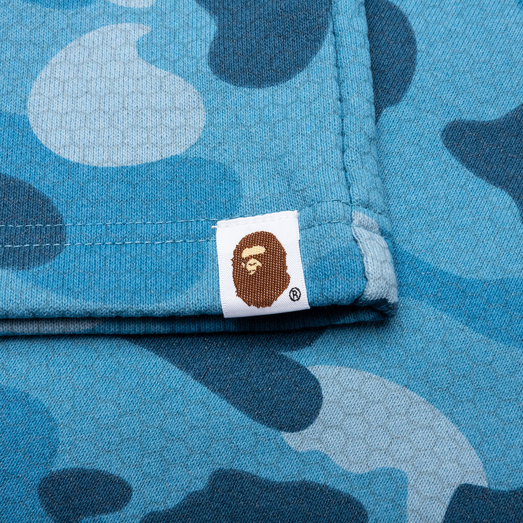 Honeycomb Camo Shark Sweat Shorts - Blue - Image 5