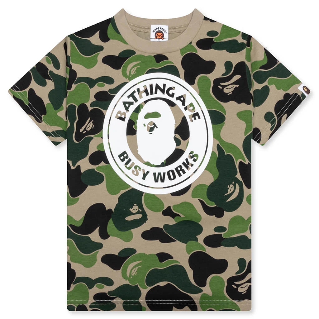 Kid's ABC Camo Busy Works Tee - Green