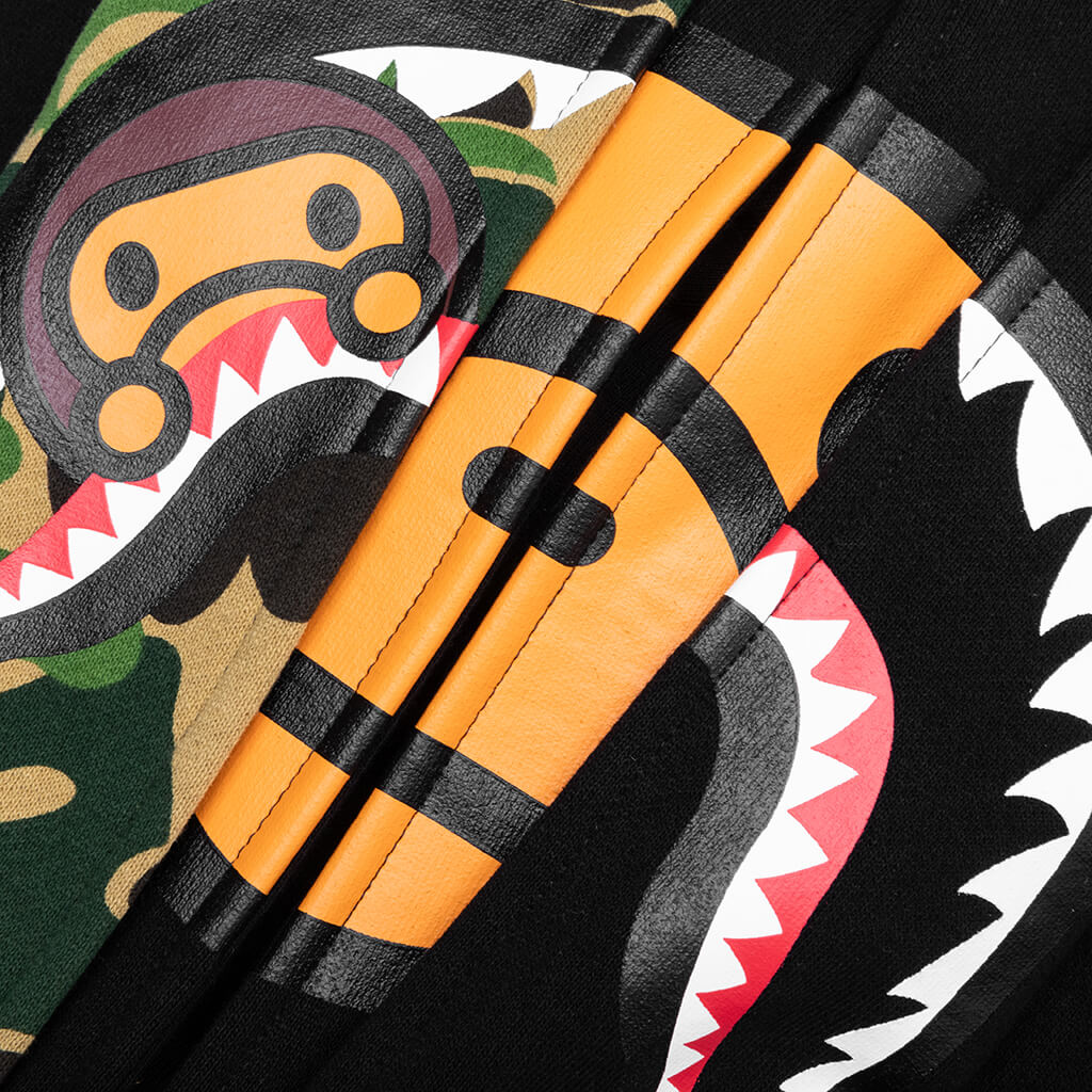 Kid's Milo Shark Zip Double Hoodie - Black - Image 4