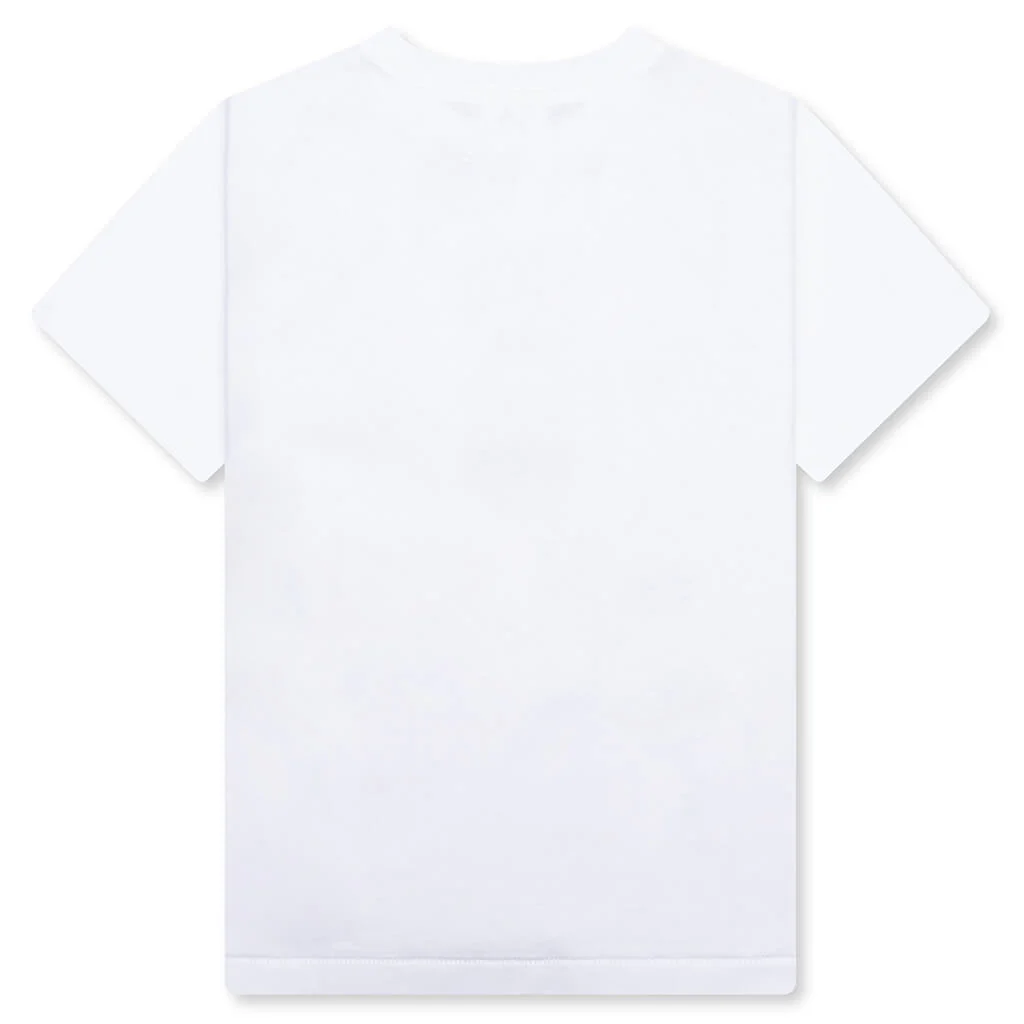 Kid's Neon Camo College Tee - White - Image 2