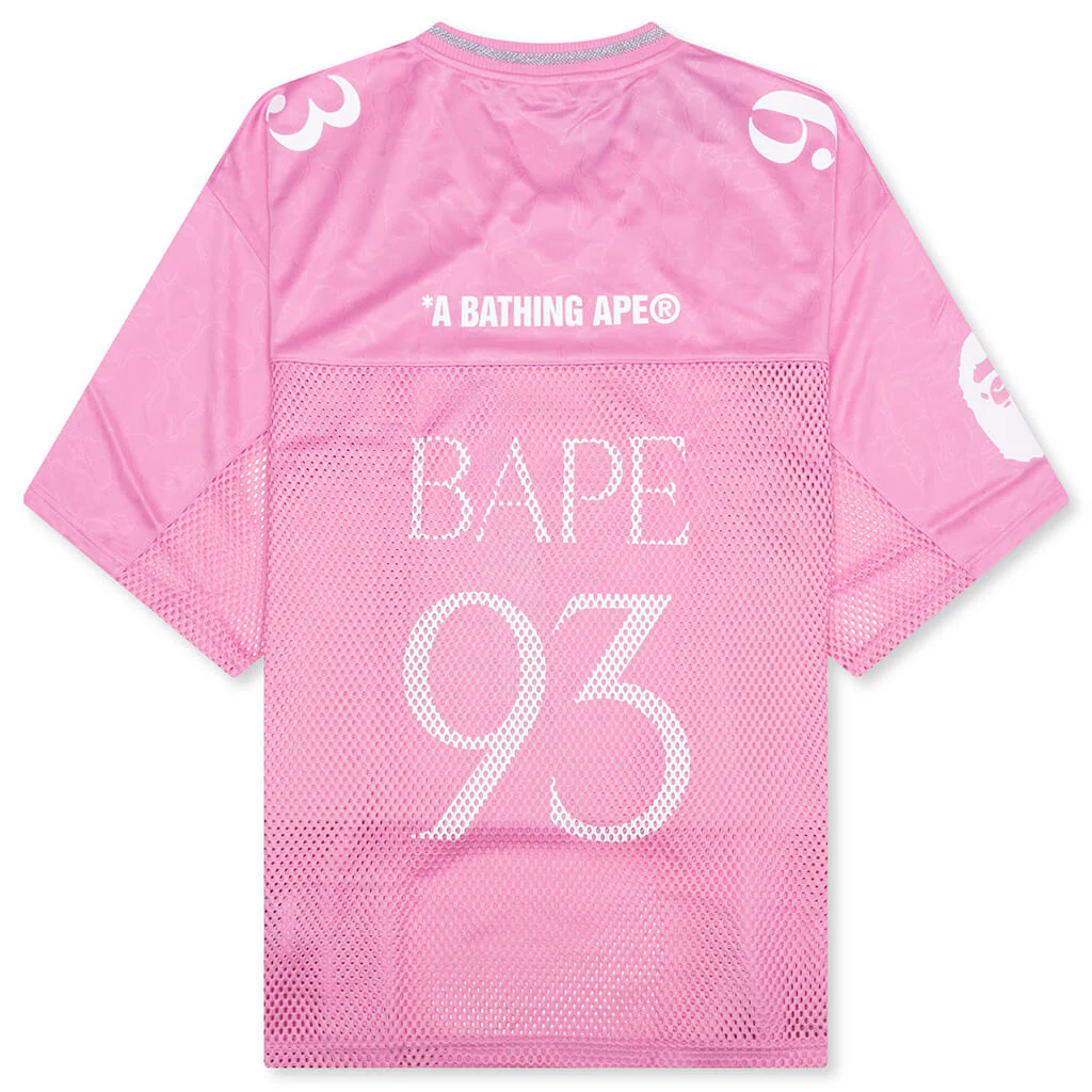 Line Camo Multi Logo Relaxed Fit Football Jersey - Pink - Image 2