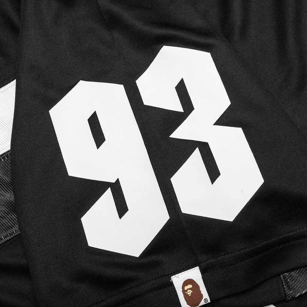 Multi Logo Relaxed Fit Soccer Jersey - Black - Image 5