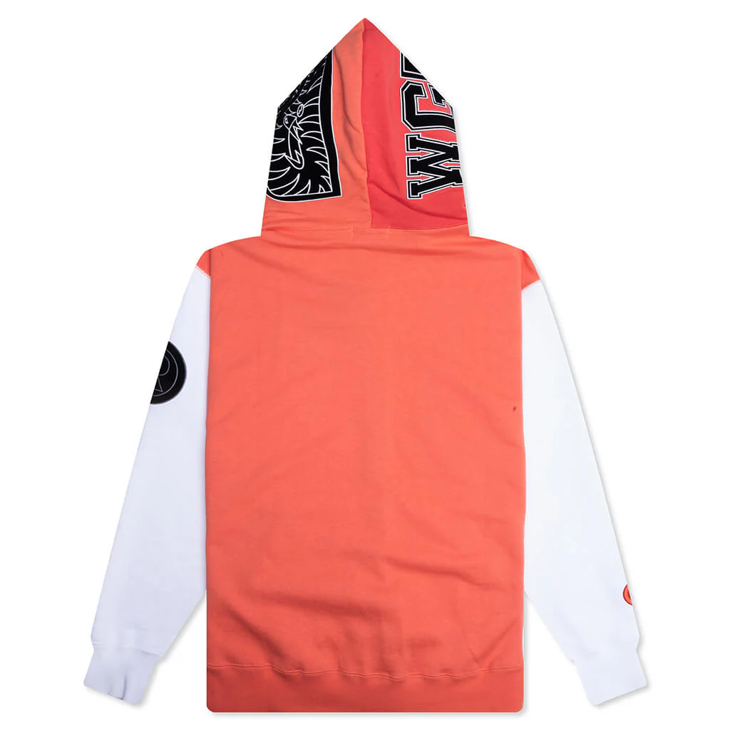 Shark Full Zip Hoodie Korea - Orange - Image 2