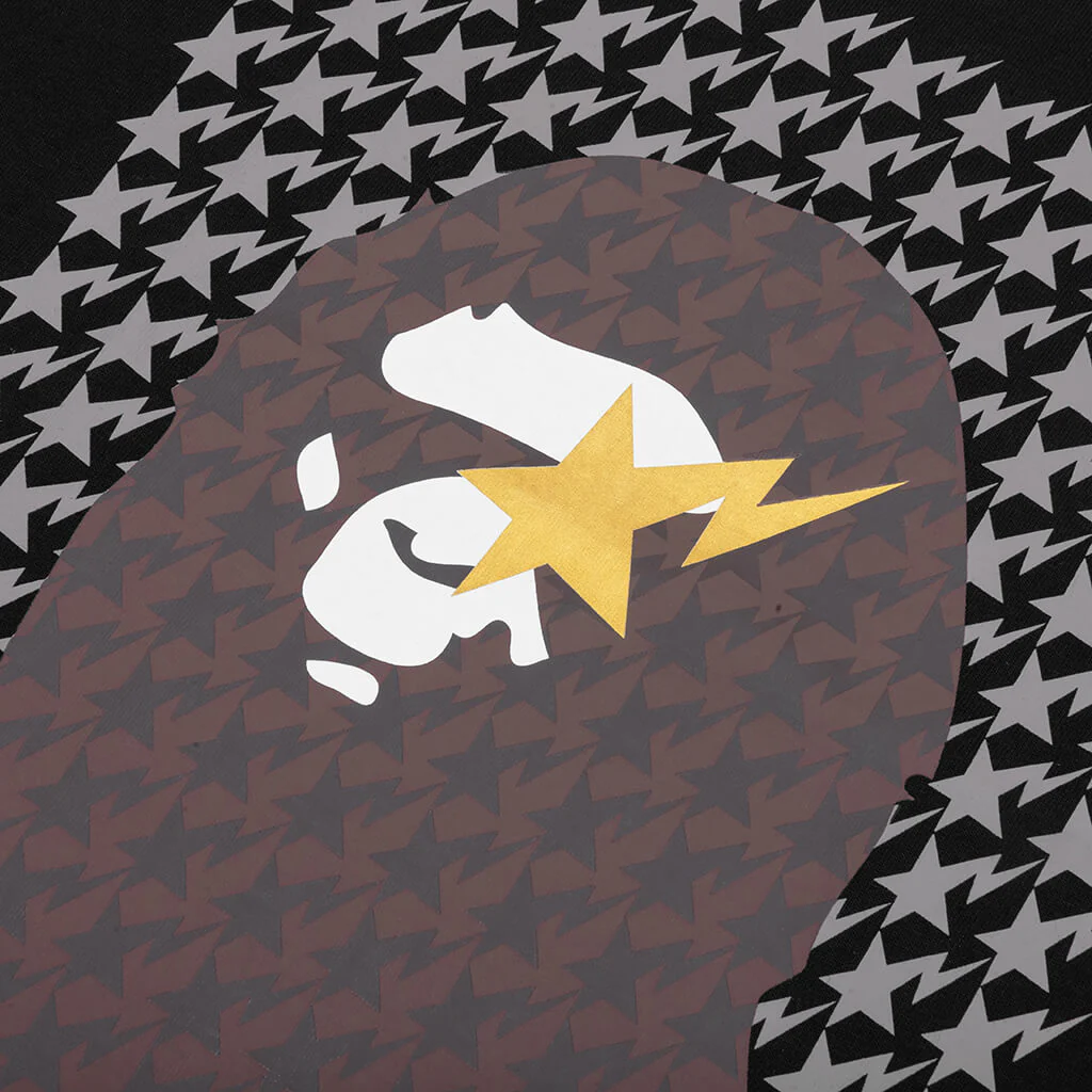 STA Houndstooth Ape Head Tee - Black/Brown - Image 3