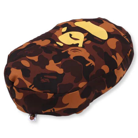 Valentine Chocolate Camo Ape Head Cushion - Brown - Image 2