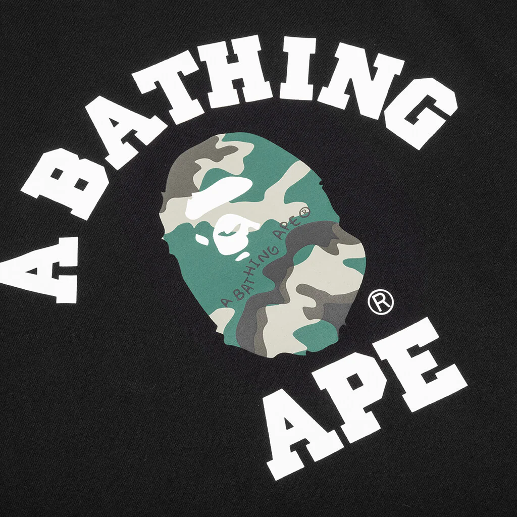 Woodland Camo College Tee  - Black - Image 3