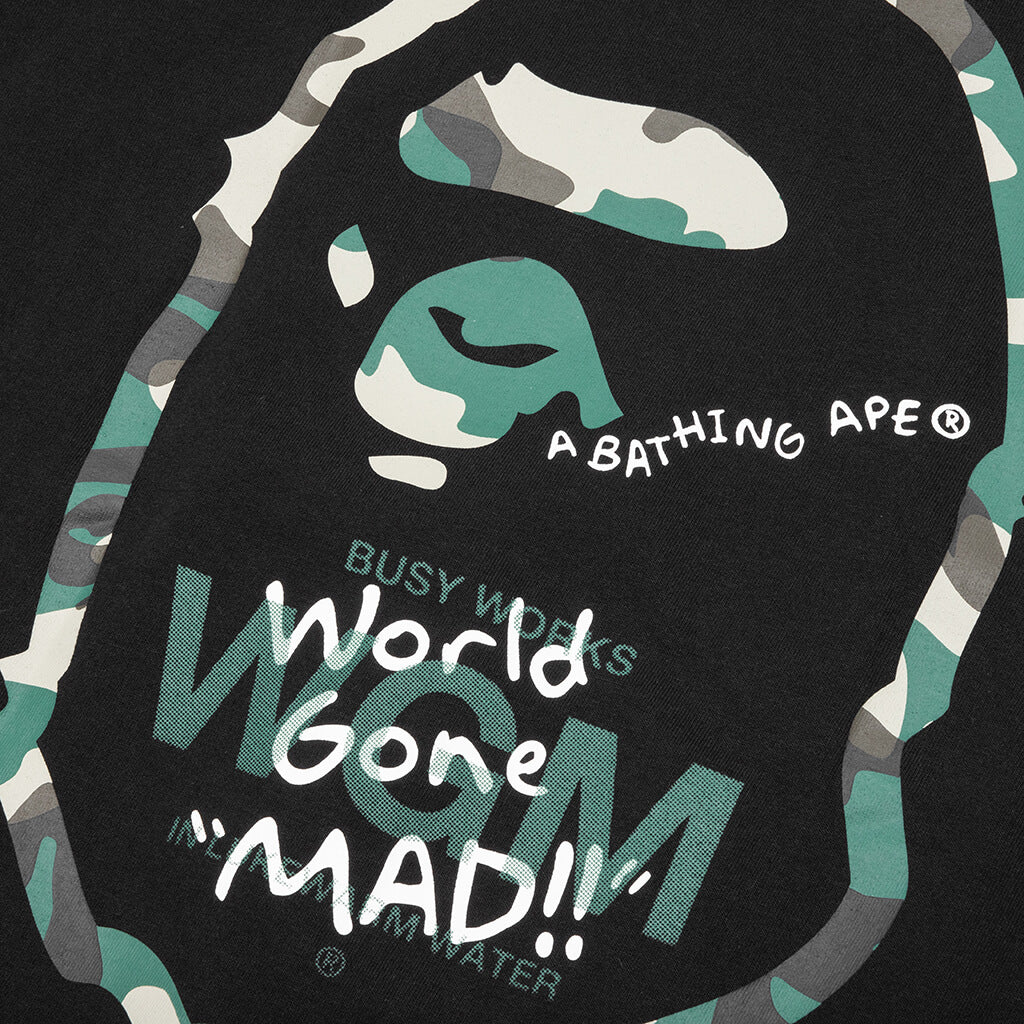 Woodland Camo Wgm Ape Head Tee - Black - Image 3