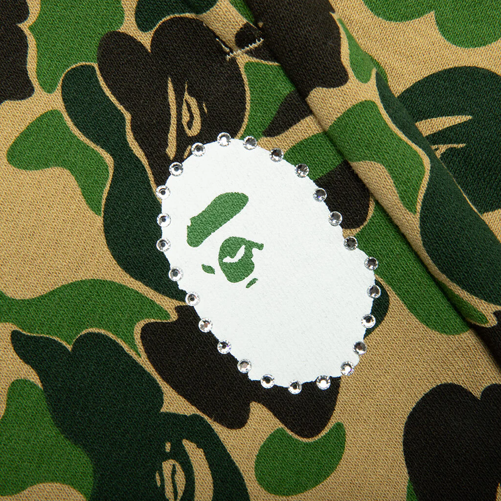 ABC Camo Crystal Stone Sweat Pants - Green - Image 4