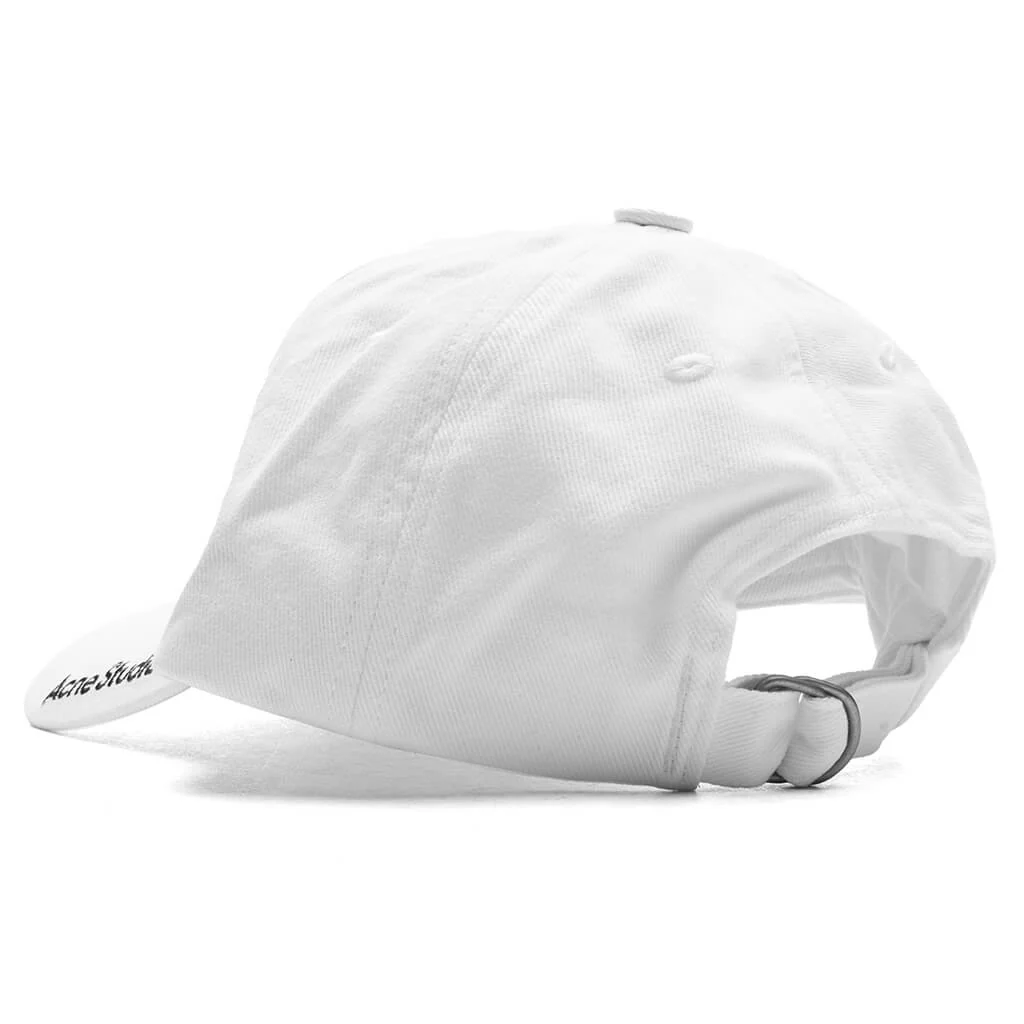 Embroidered Logo Baseball Cap - White - Image 4