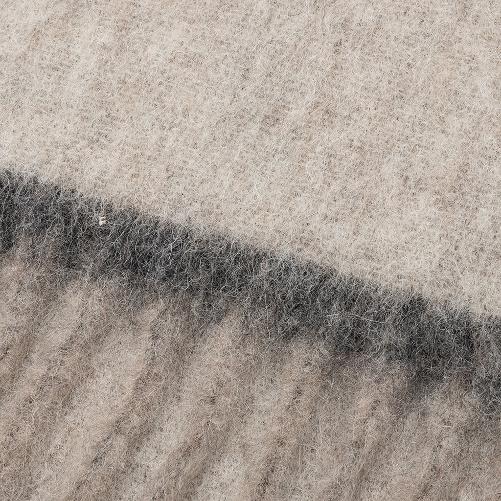 Wool Mohair Scarf - Beige/Grey - Image 3