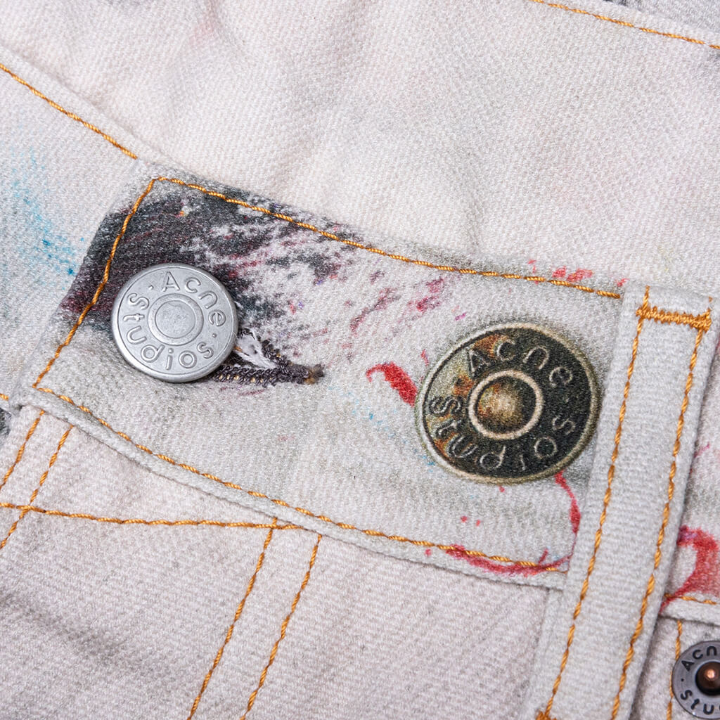 Denim Shorts - White/Multi - Image 4