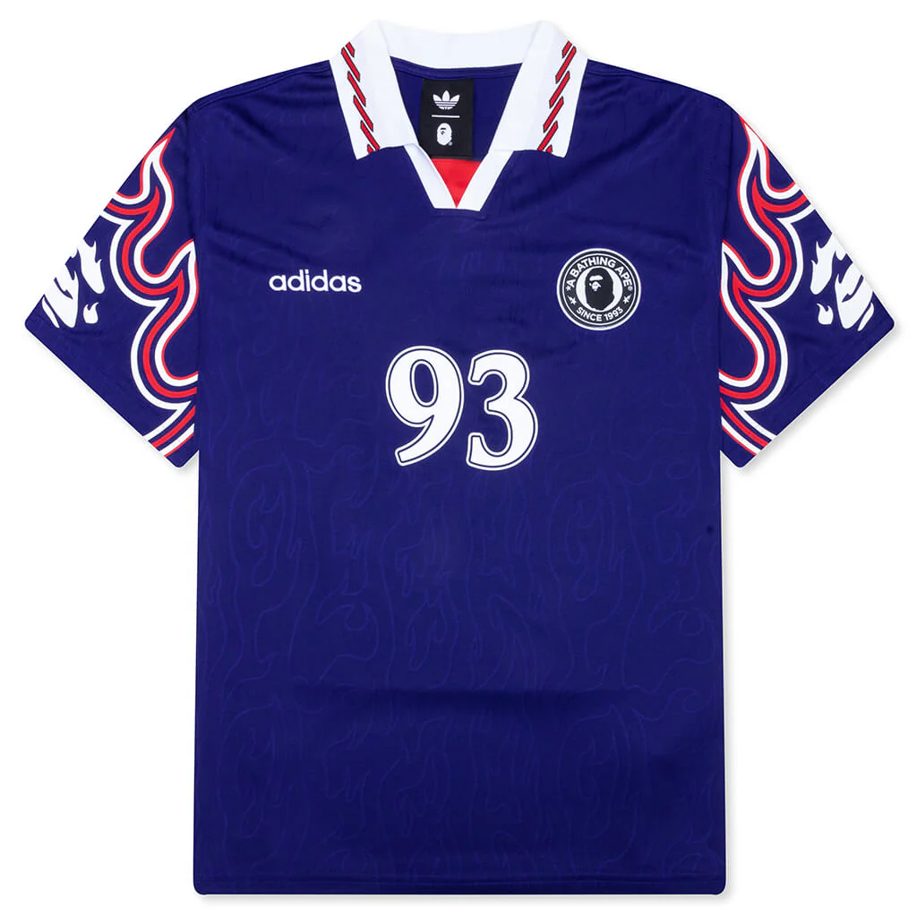 Adidas x BAPE S/S Flame Jersey - Japan Blue