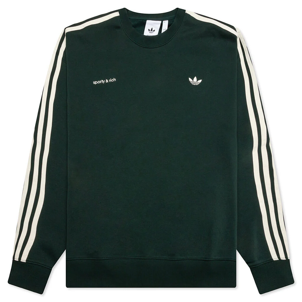 Adidas x Sporty & Rich Sweatshirt - Shadow Green