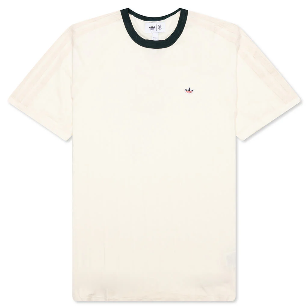 Adidas Originals x CLOT Rib Tee by Edison Chen - Cream White/Green Night