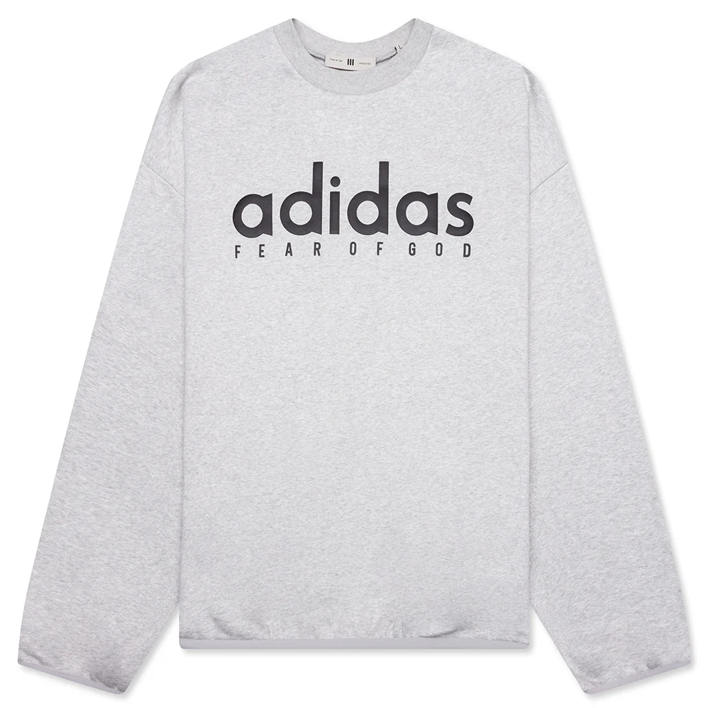 Fear of God Athletics x Adidas Cotton Fleece Crewneck - Heather Grey