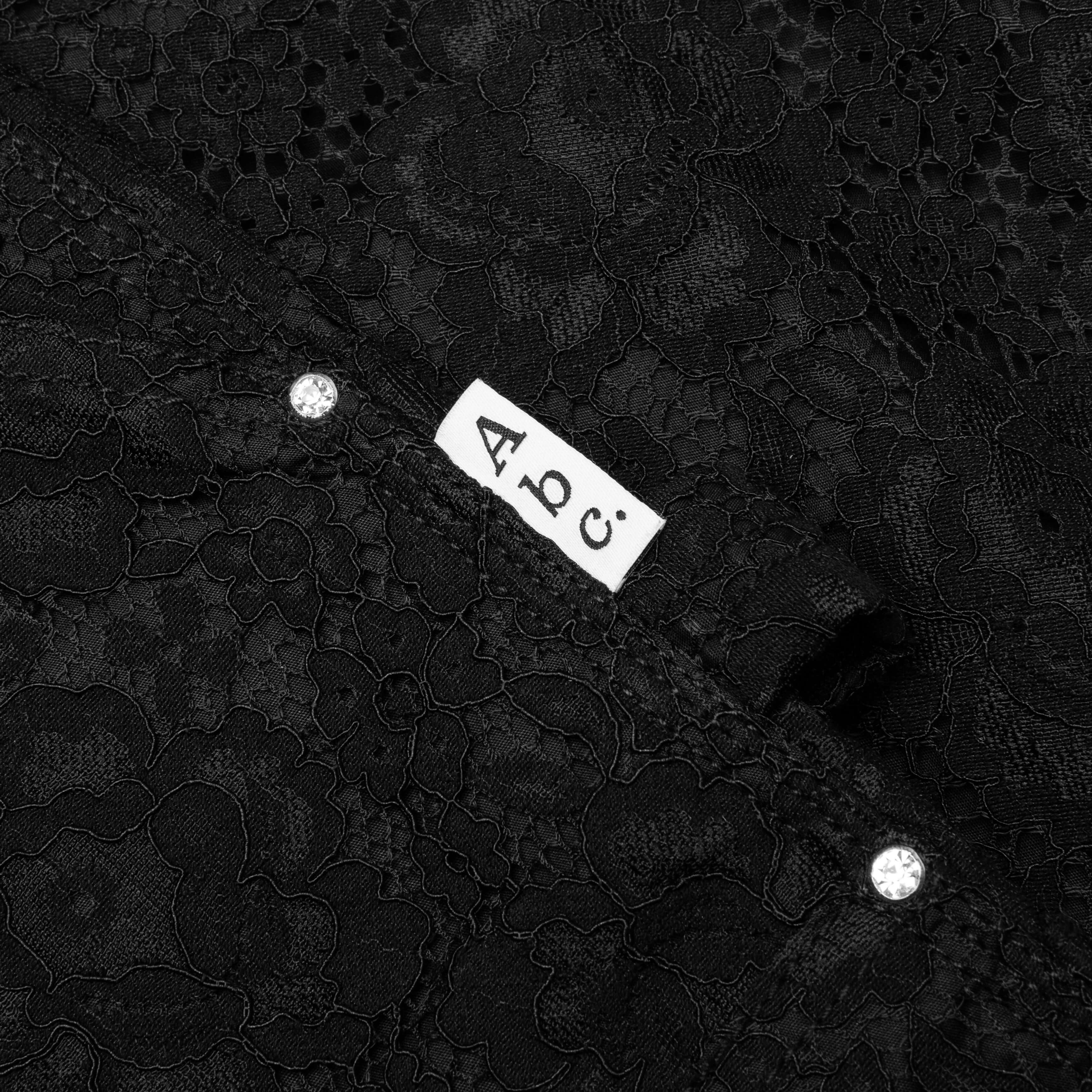 Abc. Crystal Rivet Lace Double Knee Pant - Black - Image 3