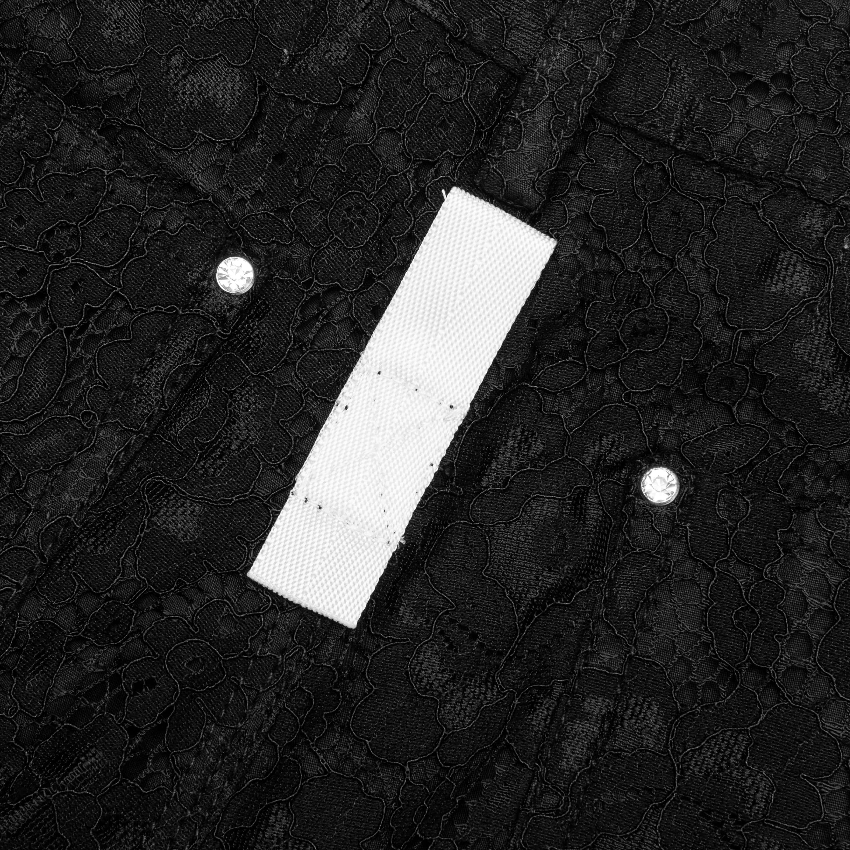Abc. Crystal Rivet Lace Double Knee Pant - Black - Image 5