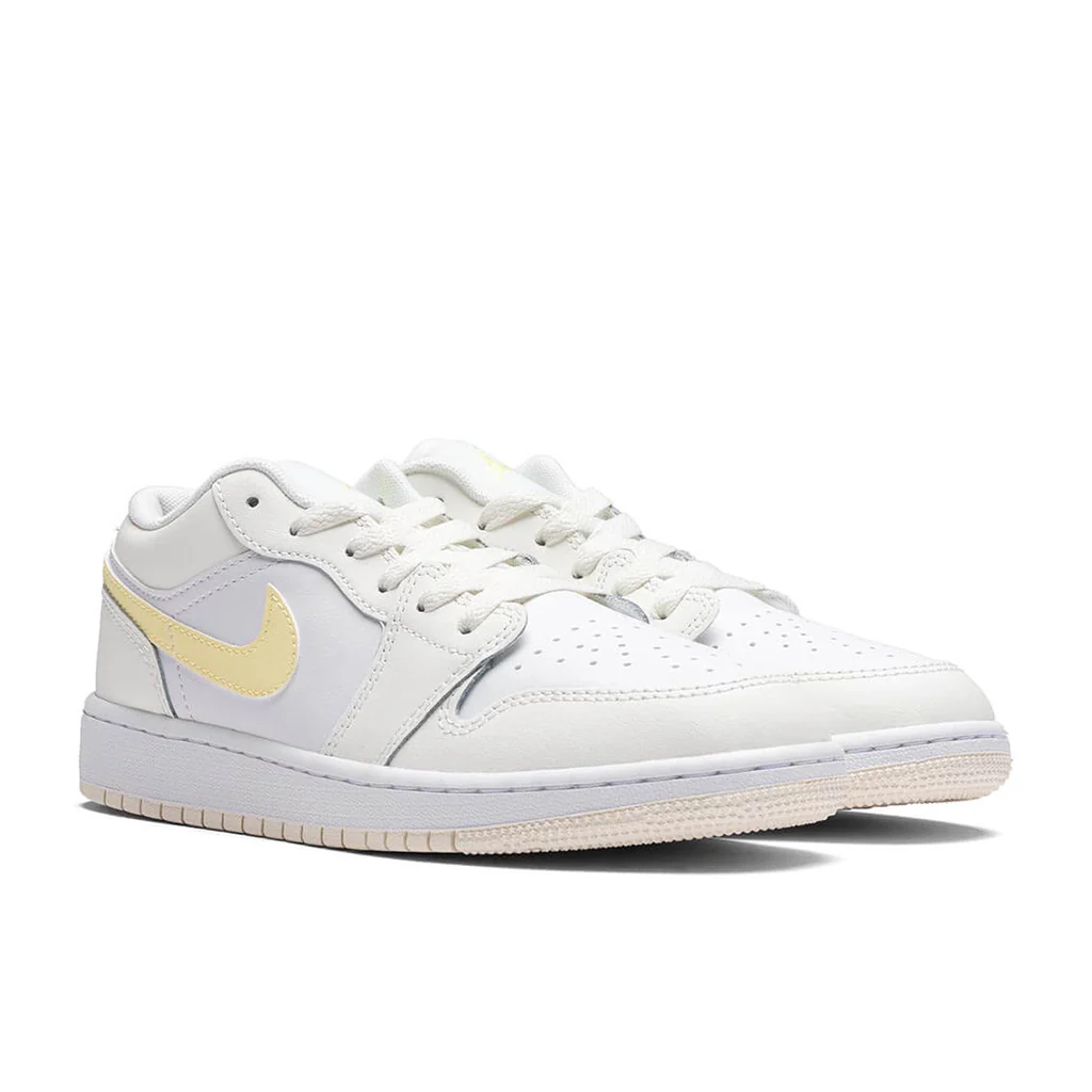 Air Jordan 1 Low (GS) - Sail/Lt Laser Orange/White/Laser Fuchsia - Image 2