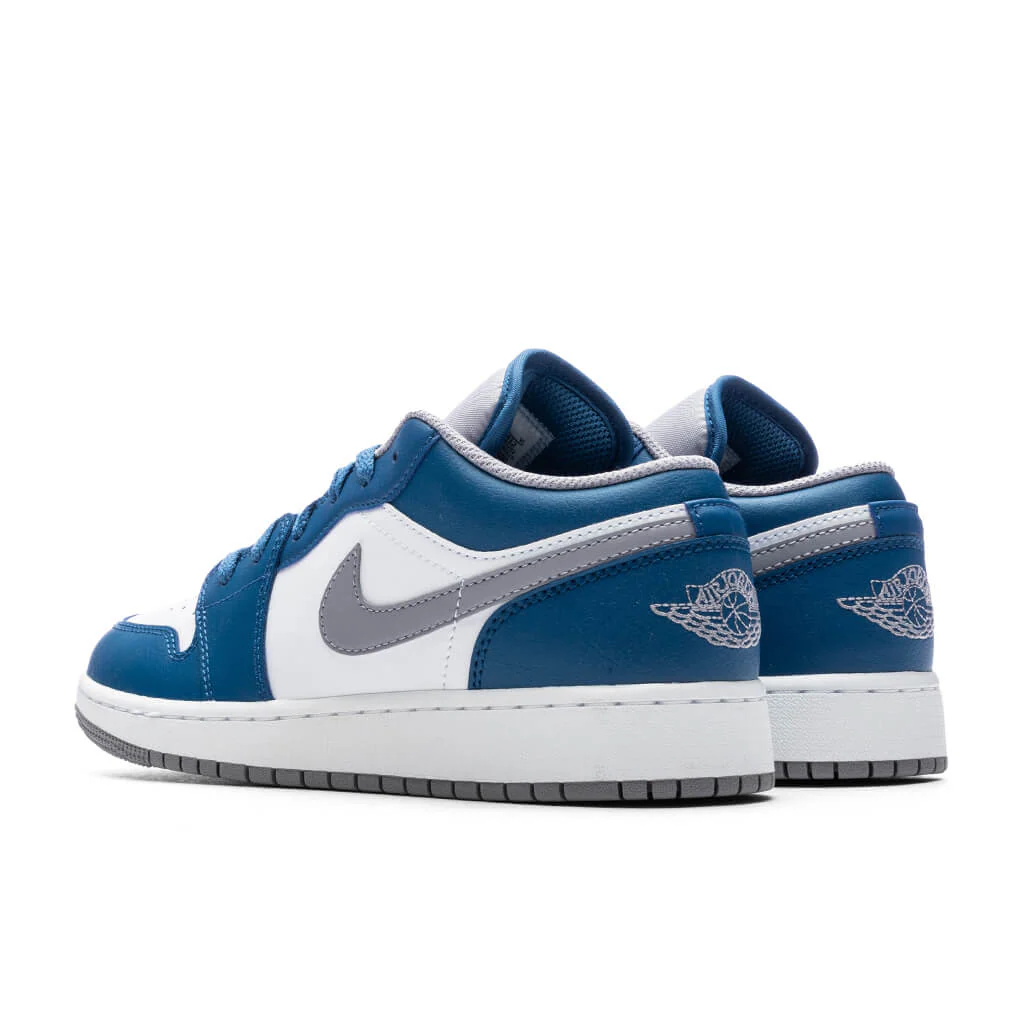 Air Jordan 1 Low (GS) - True Blue/Cement Grey/White - Image 3