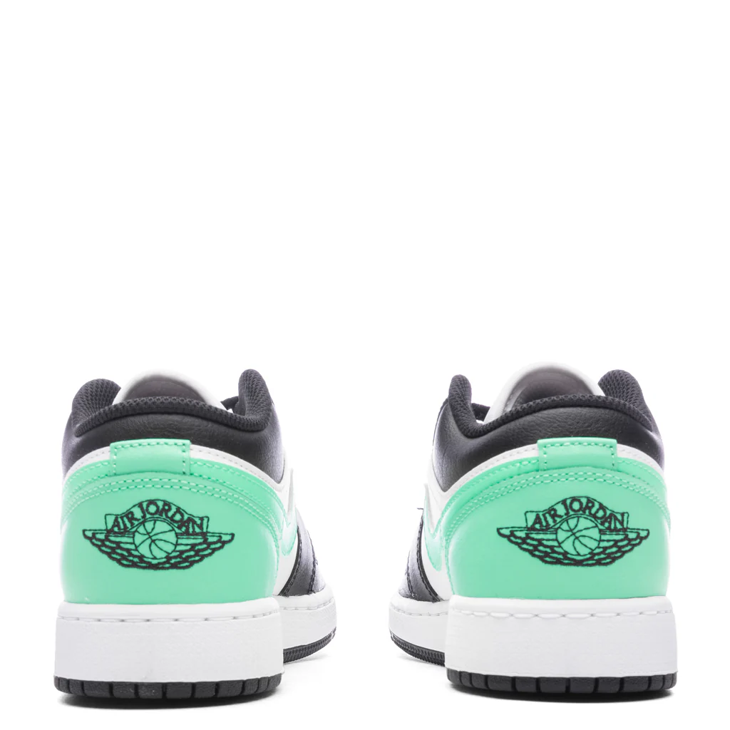 Air Jordan 1 Low (GS) - White/Black/Green Glow - Image 4