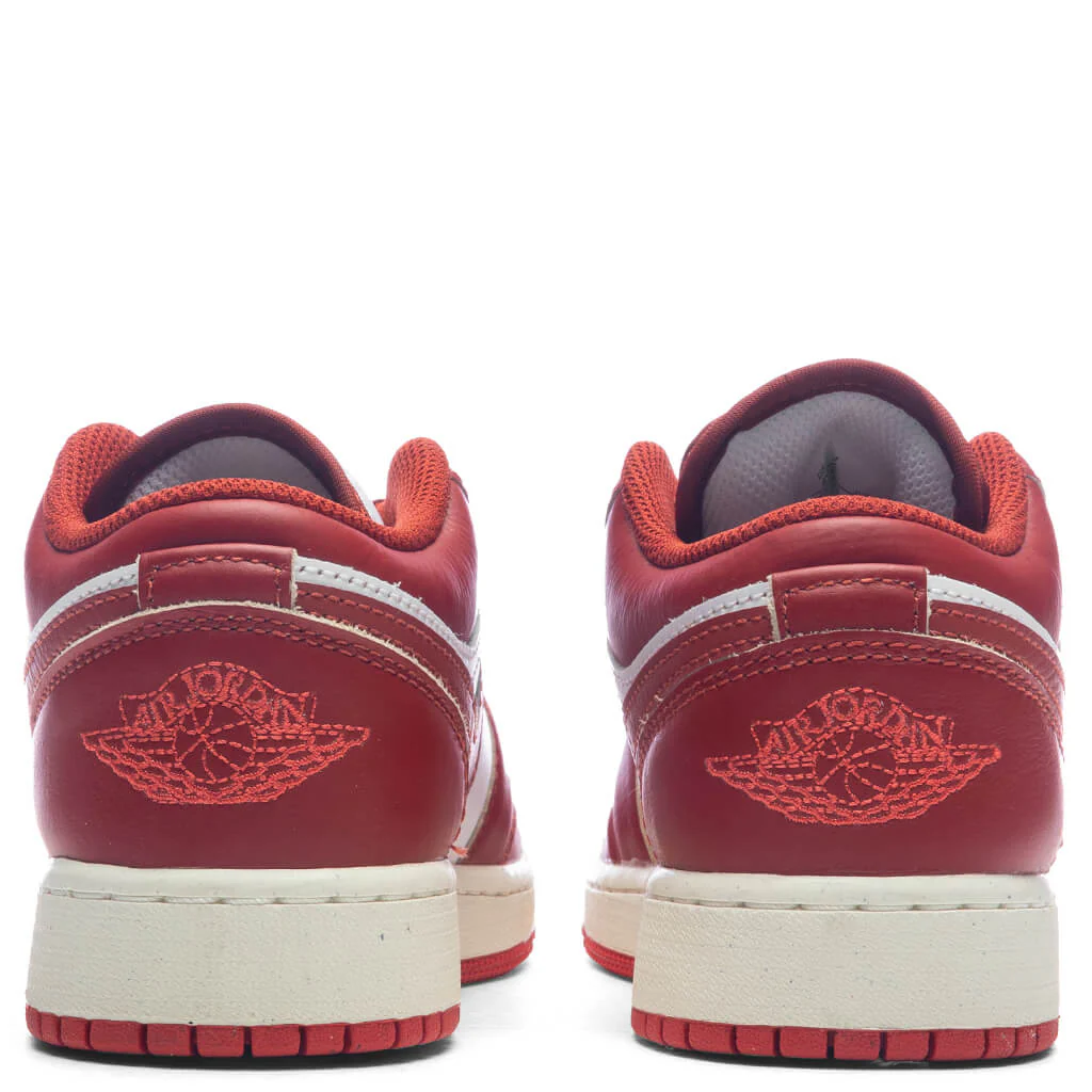 Air Jordan 1 Low SE (GS) - White/Dune Red/Lobster - Image 4