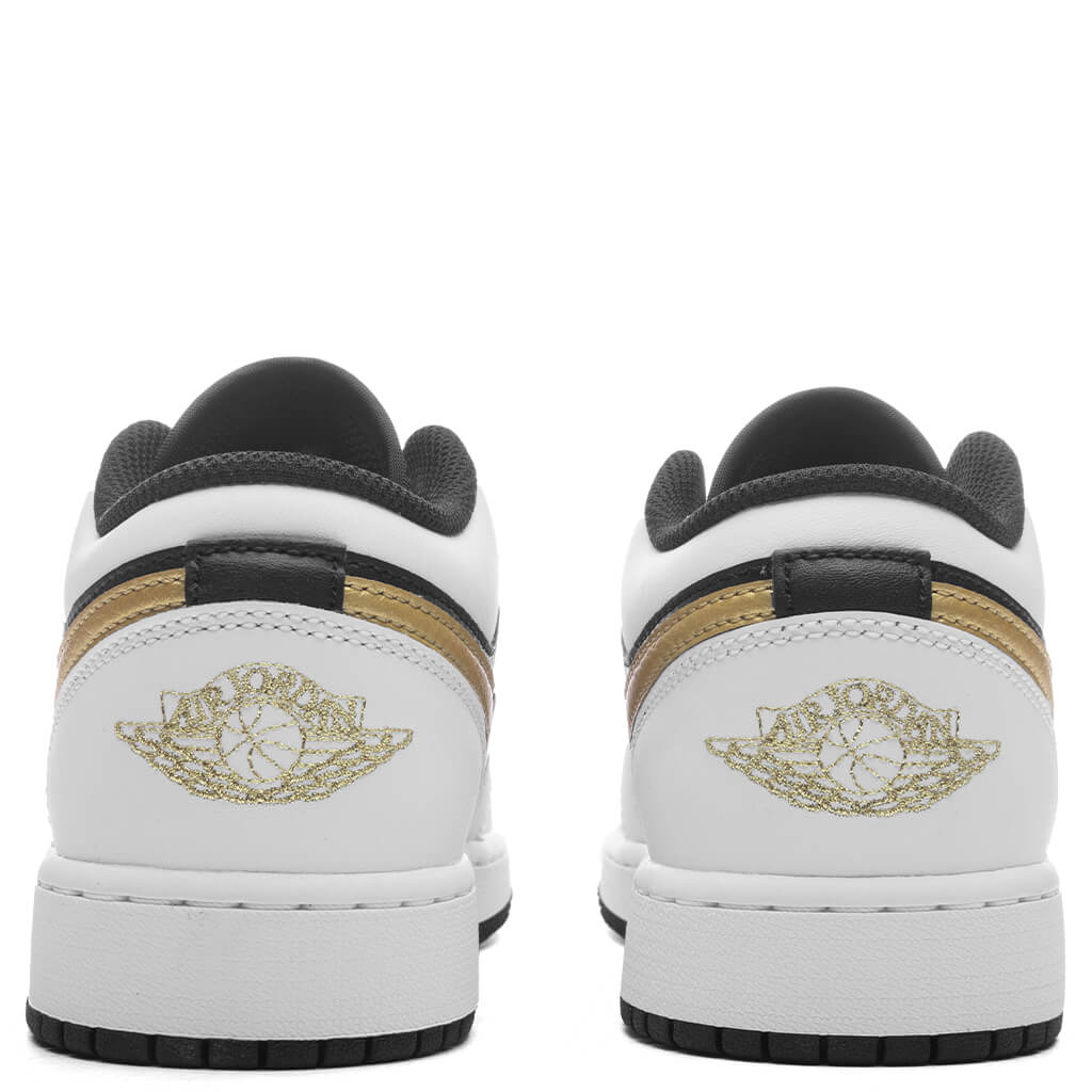 Air Jordan 1 Low (GS) - White/Metallic Gold/Black - Image 4