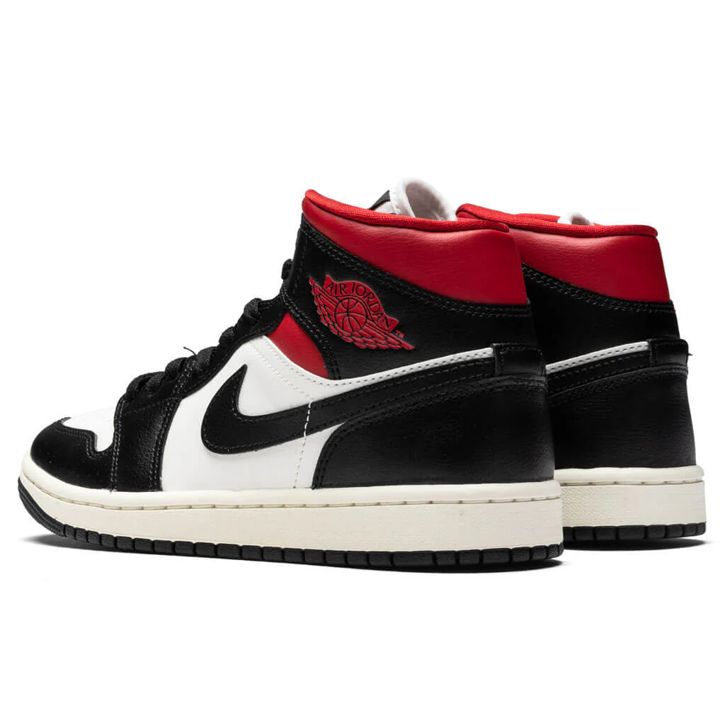 Women's Air Jordan 1 Mid - Black/Gym Red/Sail - Image 3