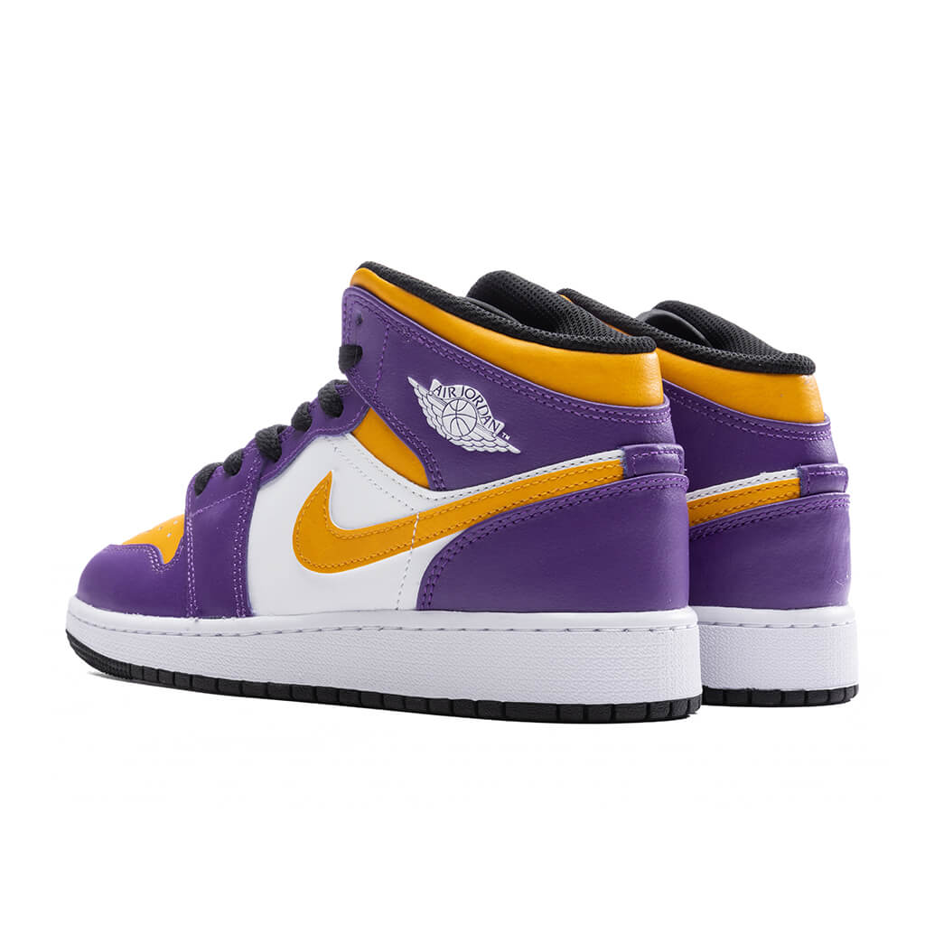 Air Jordan 1 Mid (GS) - Dark Concord/Taxi/White - Image 3