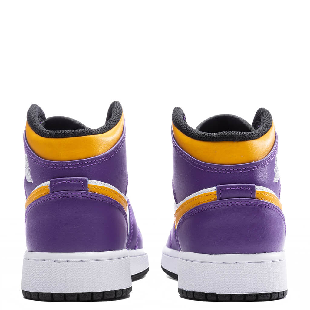 Air Jordan 1 Mid (GS) - Dark Concord/Taxi/White - Image 4